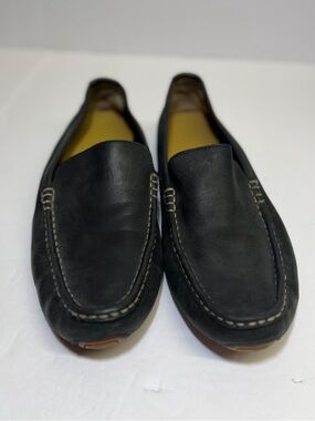 Cole Haan Black Leather Slip-On Driving Loafers 10.5 preppy